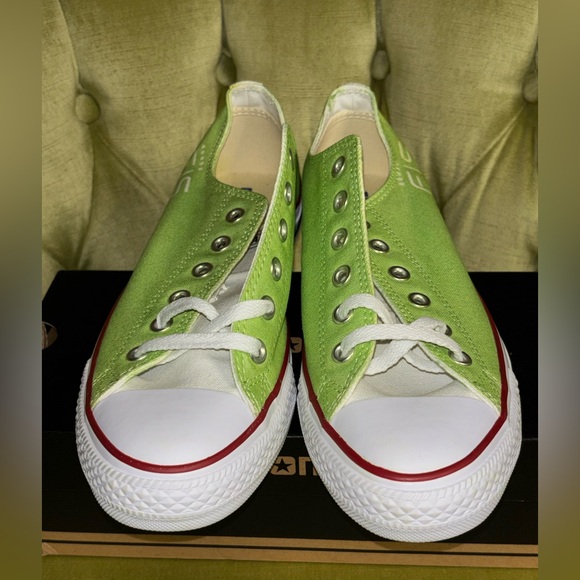 Vintage NEW Converse FIS All-Star Ox Size 8 M 10 W Green Chuck Taylor Low Top - Picture 10 of 12